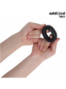 Addicted Toys - Extra Thick Silicone Cock Ring Black