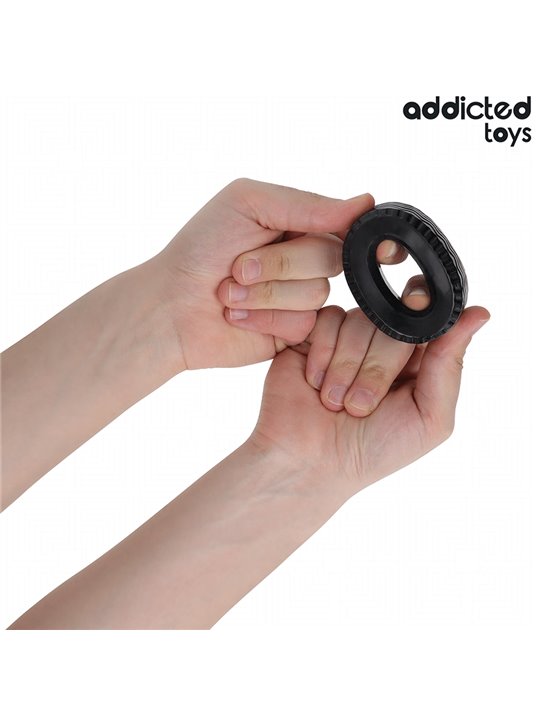 Addicted Toys - Extra Thick Silicone Cock Ring Black