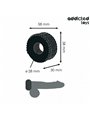 Addicted Toys - Anello Fallico in Silicone con Spessore Extra Nero