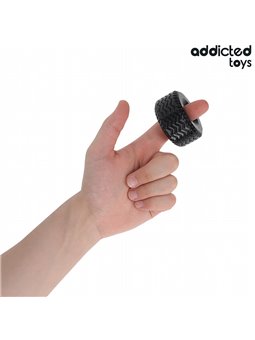 Addicted Toys - Anello Fallico in Silicone con Spessore Extra Nero