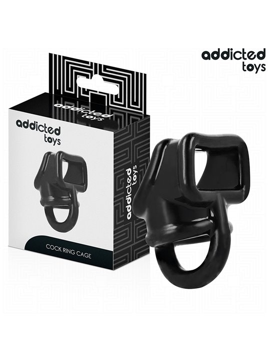 Addicted Toys - Silicone Cage Cock Ring Black