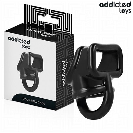 Addicted Toys - Silicone Cage Cock Ring Black