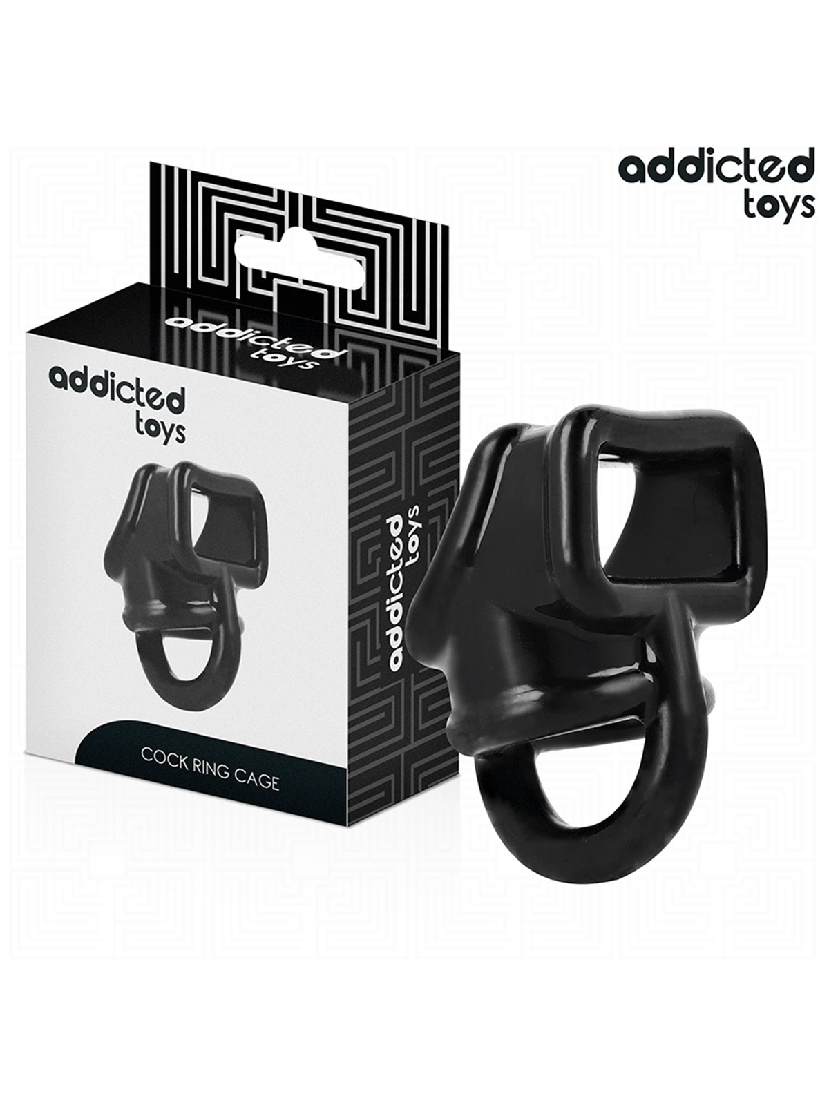 Addicted Toys - Silicone Cage Cock Ring Black