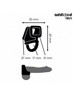Addicted Toys - Silicone Cage Cock Ring Black