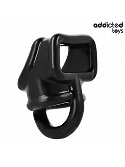 Addicted Toys - Silicone Cage Cock Ring Black
