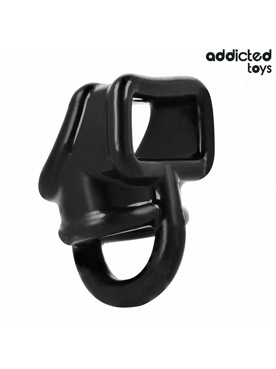 Addicted Toys - Silicone Cage Cock Ring Black