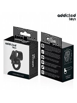 Addicted Toys - Silicone Cage Cock Ring Black