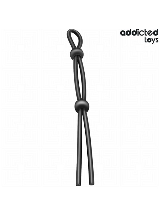 Addicted Toys - Double Ring Silicone Cock Rope Black