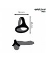 Addicted Toys - Thick Triple Silicone Cock Ring Black