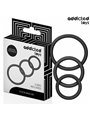 Addicted Toys - Set di 3 Anelli Fallici in Silicone Mod 2 Nero