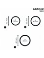 Addicted Toys - Set di 3 Anelli Fallici in Silicone Mod 2 Nero