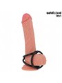 Addicted Toys - Thin Triple Silicone Cock Ring Black