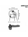 Addicted Toys - Triplo Anello Fallico Sottile in Silicone Nero