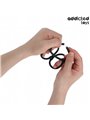 Addicted Toys - Thin Triple Silicone Cock Ring Black