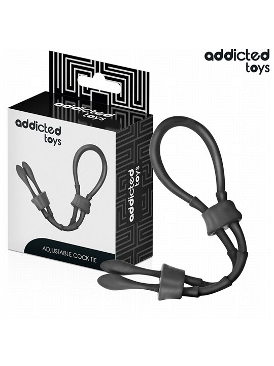 Addicted Toys - Adjustable Silicone Penis Strap Black
