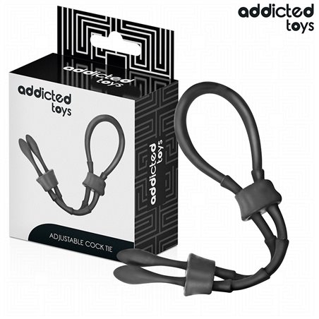 Addicted Toys - Adjustable Silicone Penis Strap Black