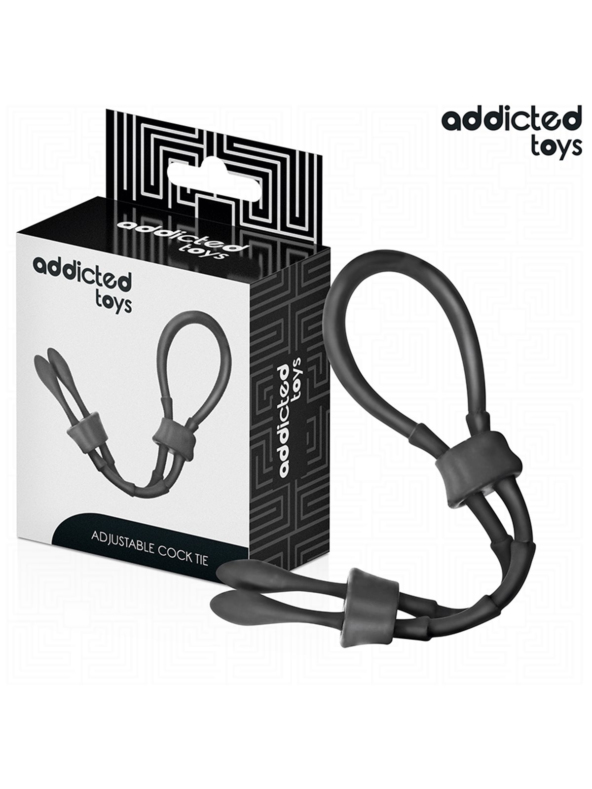 Addicted Toys - Adjustable Silicone Penis Strap Black