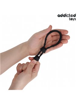 Addicted Toys - Adjustable Silicone Penis Strap Black