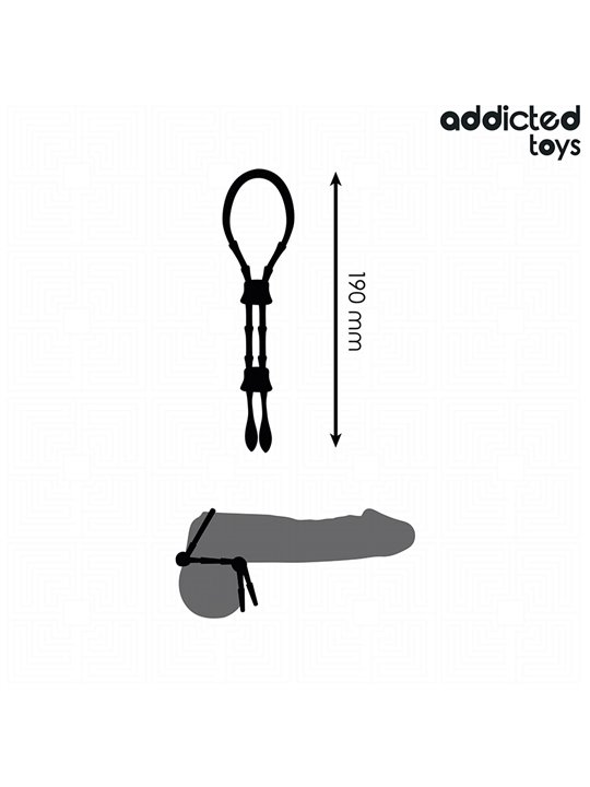 Addicted Toys - Adjustable Silicone Penis Strap Black
