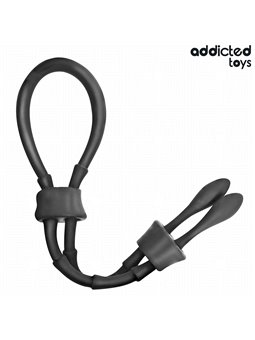 Addicted Toys - Adjustable Silicone Penis Strap Black