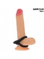 Addicted Toys - Doppio Anello Fallico in Silicone Nero con Texture