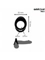 Addicted Toys - Doppio Anello Fallico in Silicone Nero con Texture