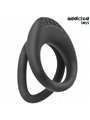 Addicted Toys - Doppio Anello Fallico in Silicone Nero con Texture
