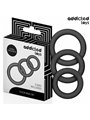 Addicted Toys - Set of 3 Silicone Cock Rings Mod 1 in Black