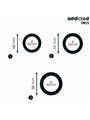 Addicted Toys - Set of 3 Silicone Cock Rings Mod 1 in Black