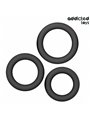 Addicted Toys - Set of 3 Silicone Cock Rings Mod 1 in Black