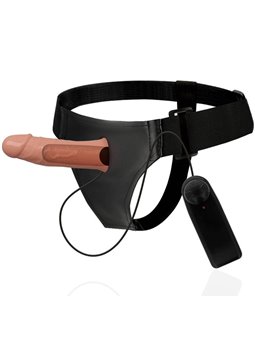 Harness Attraction - GRegory Hollow Rnes with Vibrator 16.5 X 4.3CM