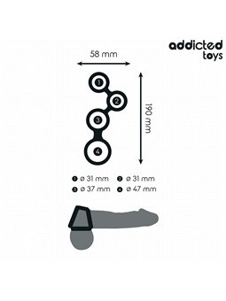 Addicted Toys - Anello Fallico con Divisore per Testicoli in Silicone