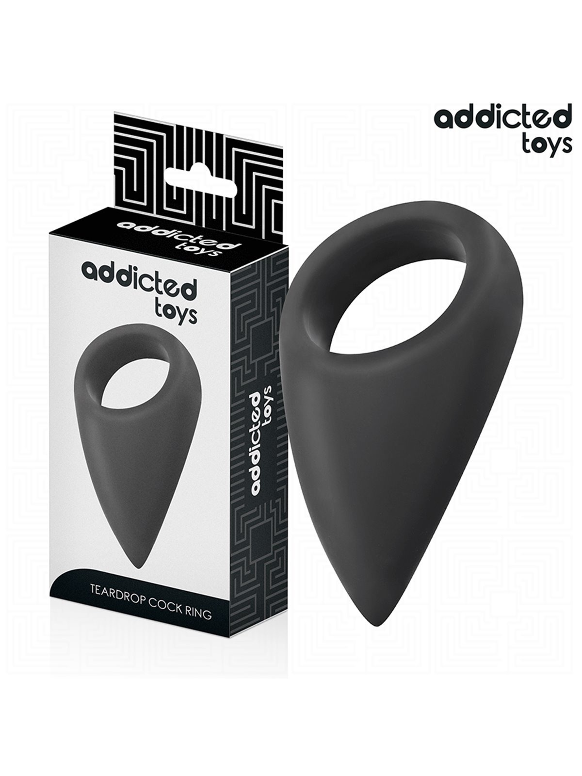 Addicted Toys - Anello Fallico a Goccia in Silicone Nero