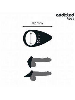 Addicted Toys - Anello Fallico a Goccia in Silicone Nero