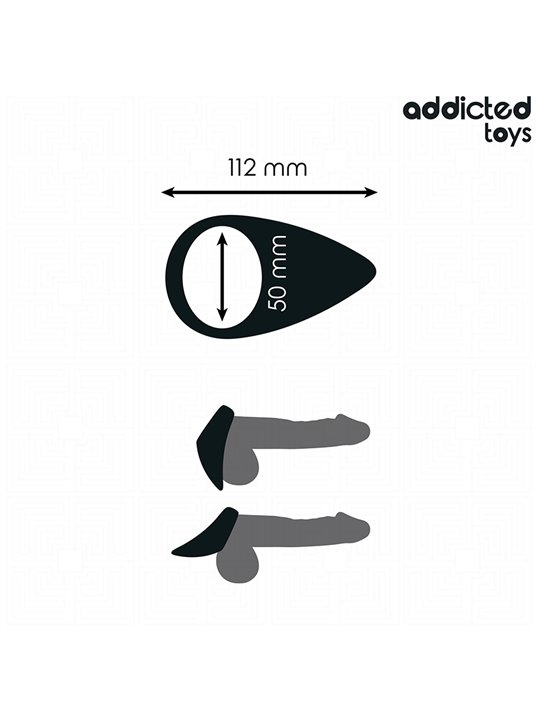 Addicted Toys - Black Silicone Teardrop Cock Ring