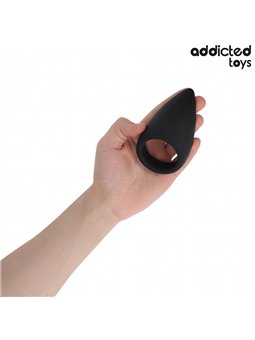 Addicted Toys - Black Silicone Teardrop Cock Ring