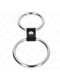 Kink - Double Metal Cock Ring from 3.7 cm to 5 cm Mod 1
