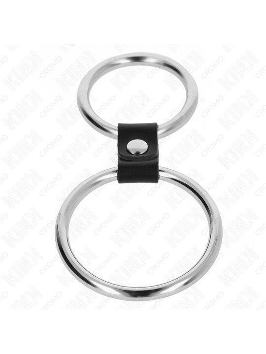 Kink - Double Metal Cock Ring from 3.7 cm to 5 cm Mod 1