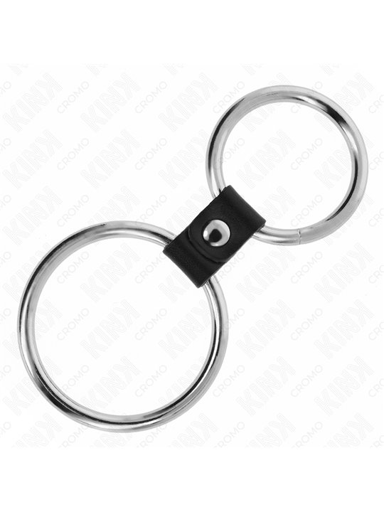 Kink - Double Metal Cock Ring from 3.7 cm to 5 cm Mod 1