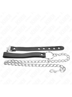 Kink - Leather Cock Ring 21.5x2 cm with 60 cm Leash