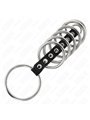 Kink - 7 Metal Cock Rings Connected with Leather Strap