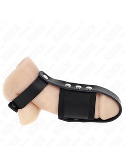 Kink - Leather Cock Cage with Snap Fasteners