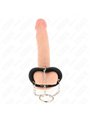Kink - Doppio Anello Fallico in Pelle e Metallo con Catene Mod 2