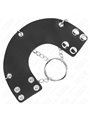 Kink - Double Leather and Metal Cock Ring with Chains Mod 2