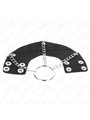Kink - Doppio Anello Fallico in Pelle e Metallo con Catene Mod 2