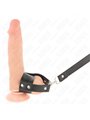 Kink - Anello per Testicoli Regolabile in Pelle con Guinzaglio