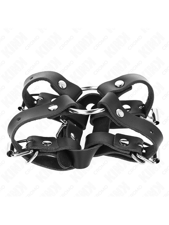 Kink - Metal Cock Ring with Adjustable Leather Straps
