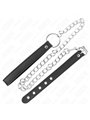 Kink - 21.5 x 2 cm Leather Cock Ring with 60 cm Metal Leash