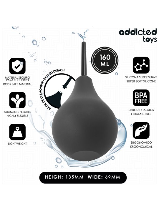 Addicted Toys Travel Cleaner - Doccia Anale da Viaggio Taglia M 160 ML
