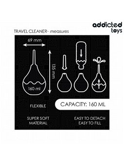 Addicted Toys Travel Cleaner - Travel Anal Shower Size M 160 ML